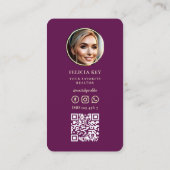 Carte De Visite Élégant agent immobilier floral (Dos)