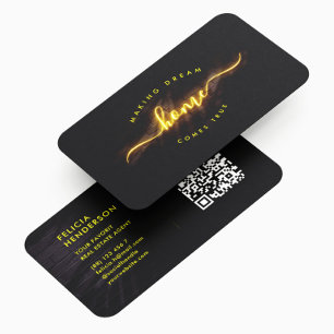 Carte De Visite Élégant agent immobilier moderne Realtor QR