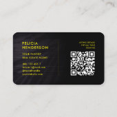Carte De Visite Élégant agent immobilier moderne Realtor QR (Dos)