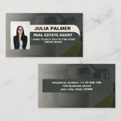 Carte De Visite Élégant agent immobilier photo (Devant / Derrière)