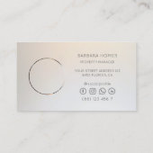 Carte De Visite Élégant agent immobilier professionnel Silver (Dos)