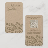 Carte De Visite Élégant Ajouter votre QR Code Boucles d'oreilles C (Devant / Derrière)