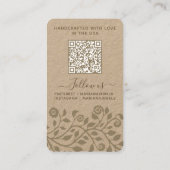Carte De Visite Élégant Ajouter votre QR Code Boucles d'oreilles C (Dos)