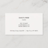 Carte De Visite Élégant Alligator noir professionnel en cuir (Dos)