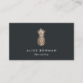 Carte De Visite Élégant ananas en cuivre (Devant)