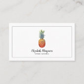 Carte De Visite Élégant ananas stylé Logo de restauration (Devant)
