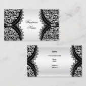 Carte De Visite Élégant animal de vache classe noir blanc Zipper (Devant / Derrière)