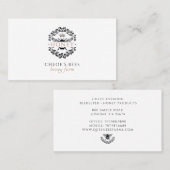 Carte De Visite Élégant apiculteur en or noir blanc (Devant / Derrière)