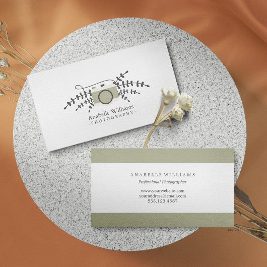 Carte De Visite Élégant appareil photo Vintage