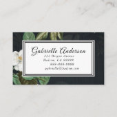 Carte De Visite Elégant appel Floral/ (Dos)