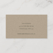 Carte De Visite Elégant Aquarelle Arbre Pelouse tondeuse (Dos)