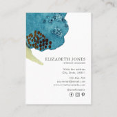 Carte De Visite Elégant Aquarelle Design intérieur Abstrait (Dos)