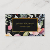 Carte De Visite Elégant aquarelle fleurs boho professionnel (Devant)