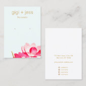 Carte De Visite Elégant aquarelle florale Magnolia Elevage Display (Devant / Derrière)