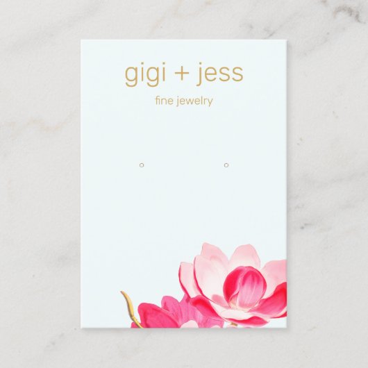 Carte De Visite Elégant aquarelle florale Magnolia Elevage Display (Devant)