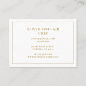 Carte De Visite Elégant Aquarelle Moderne Chef Caterer Baker (Dos)