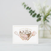 Carte De Visite Elégant Aquarelle Moderne Chef Caterer Baker (Debout devant)