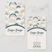 Carte De Visite Elégant Aquarelle moderne simple Rainbow Boho Chic (Devant / Derrière)