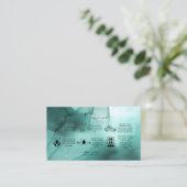 Carte De Visite Elégant Aquarelle moderne Turquoise Cupcake Care B (Debout devant)