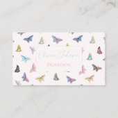 Carte De Visite Elégant Aquarelle Papillons Belle Conception (Devant)