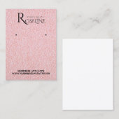 Carte De Visite Élégant Aquarelle rose parties scintillant Elevage (Devant / Derrière)