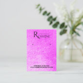 Carte De Visite Élégant Aquarelle rose parties scintillant Elevage (Debout devant)