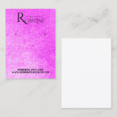 Carte De Visite Élégant Aquarelle rose parties scintillant Elevage (Devant / Derrière)