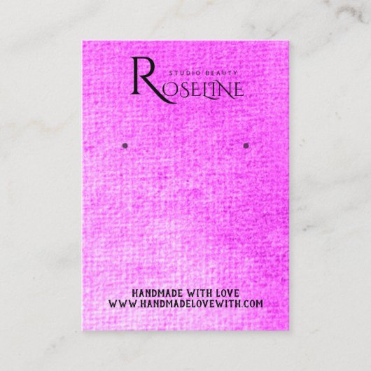 Carte De Visite Élégant Aquarelle rose parties scintillant Elevage (Devant)