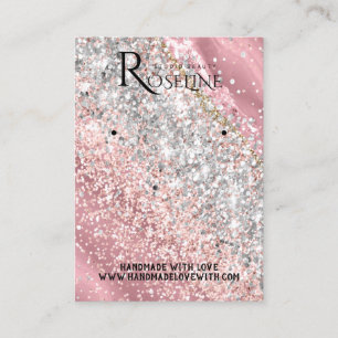 Carte De Visite Élégant Aquarelle rose parties scintillant Elevage