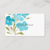 Carte De Visite Elégant Aquarelle Wildfowers Professionnel (Devant)