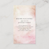 Carte De Visite Élégant Aquarelle Yoga Méditation Pose Om Symbole (Dos)