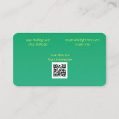 Carte De Visite Élégant Arbre d'or guérison spirituelle (Dos)