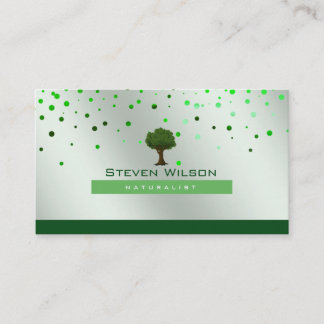 Carte De Visite Elégant arbre vert nature jardin de pelouse paysag