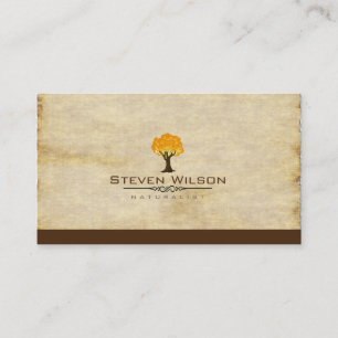 Carte De Visite Elégant Arbre Vert Nature Sable Jardin Paysage