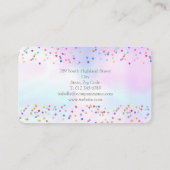 Carte De Visite Élégant arc-en-ciel holographique (Dos)