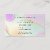 Carte De Visite Élégant arc-en-ciel Opal (Dos)