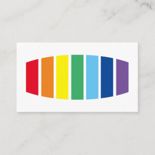 Carte De Visite Elégant arc-en-ciel rayures décorateur intérieur