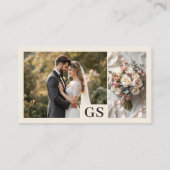 Carte De Visite Élégant Arc moderne minimaliste photo (Dos)