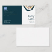 Carte De Visite Elégant Architecte Moderniste, Midnight Green (Devant / Derrière)