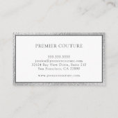 Carte De Visite Élégant Argent (Dos)