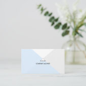 Carte De Visite Élégant Argent, Bleu Clair & Blanc (Debout devant)