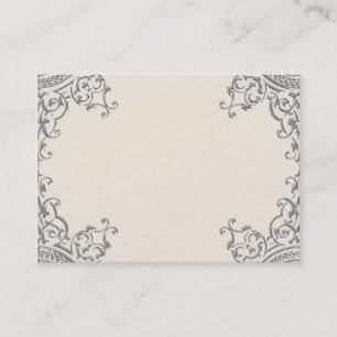Carte De Visite Elégant argent et beige
