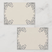 Carte De Visite Elégant argent et beige (Devant / Derrière)