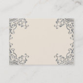 Carte De Visite Elégant argent et beige (Dos)