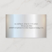Carte De Visite Elégant Argent Professionnel Moderne, Marbre (Dos)