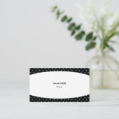 Carte De Visite Élégant Arrière - plan blanc et étoilé (Debout devant)