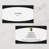 Carte De Visite Élégant Arrière - plan blanc et étoilé (Devant / Derrière)