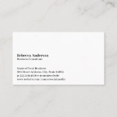 Carte De Visite Élégant Arrière - plan floral (Dos)