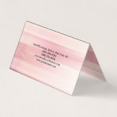 Carte De Visite Élégant Arrière - plan rose clair (Dos)