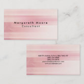 Carte De Visite Élégant Arrière - plan rose clair (Devant / Derrière)